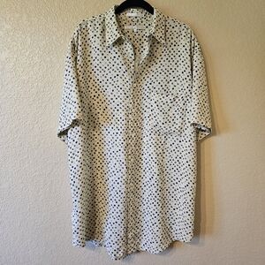 Vintage Perry Ellis 100% silk button-down shirt
